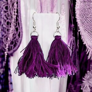 5 For $25💫Purple Hippie Gypsy Tassels Earrings Dangles